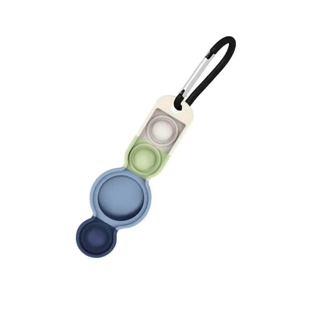 4 Pack Airtag Holder Keychain with Pop Fidget Toy Color Random